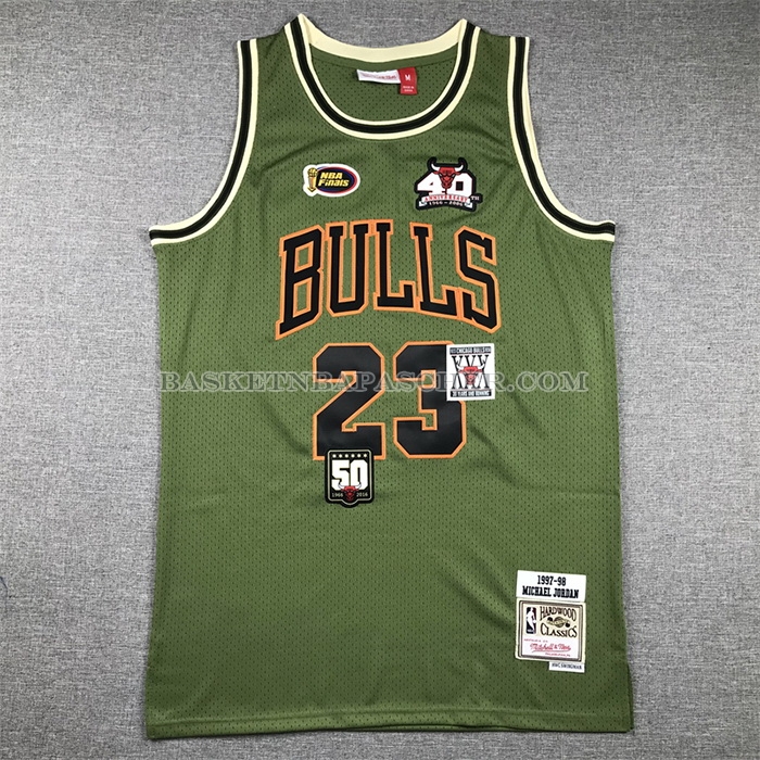 Maillot Chicago Bulls Michael Jordan NO 23 Mitchell & Ness 1997-98 Vert2